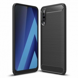 Θήκη Samsung Galaxy A70 TPU Back Case with Carbon Fiber-Black