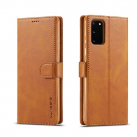 Θήκη Samsung Galaxy S20 LC.IMEEKE Wallet Leather Stand-brown