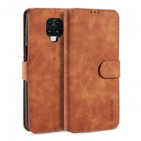 Θήκη Xiaomi Redmi Note 9S/9 Pro/9 Pro Max DG.MING Retro Style Wallet Leather Case-Brown