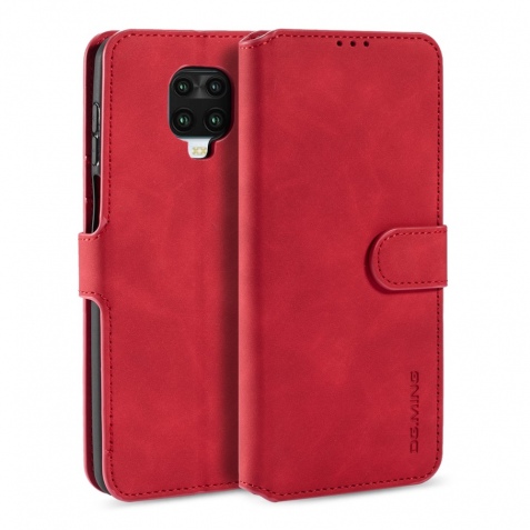 Θήκη Xiaomi Redmi Note 9S/9 Pro/9 Pro Max DG.MING Retro Style Wallet Leather Case-Red