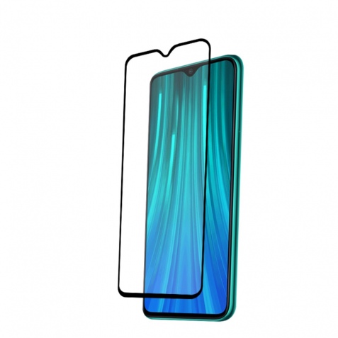 AMORUS Tempered Glass Full Cover for Xiaomi Redmi Note 8 Pro-black