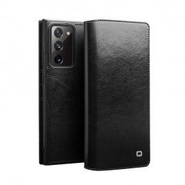 Θήκη Samsung Galaxy Note 20 genuine QIALINO Classic Leather Wallet Case-Black