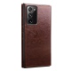 Θήκη Samsung Galaxy Note 20 genuine QIALINO Classic Leather Wallet Case-Brown