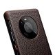 Θήκη Huawei Mate 40 QIALINO Litchi Leather Pattern Flip View Case-Dark Brown