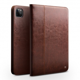 Θήκη iPad pro 12" 2020 genuine Leather QIALINO Folding Stand and Auto Sleep Wake up Smart Features -Brown
