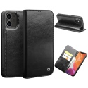 Θήκη iphone 12 mini genuine Leather QIALINO Classic Wallet Case-Black