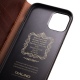 Θήκη iphone 12/iPhone 12 Pro 6.1" genuine Leather QIALINO Classic Wallet Case-Brown