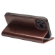 Θήκη iPhone 12 Pro Max 6.7" genuine Leather QIALINO Classic Wallet Case-Brown