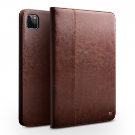 Θήκη iPad pro 11" 2020 genuine Leather QIALINO Folding Stand and Auto Sleep Wake up Smart Features -Brown