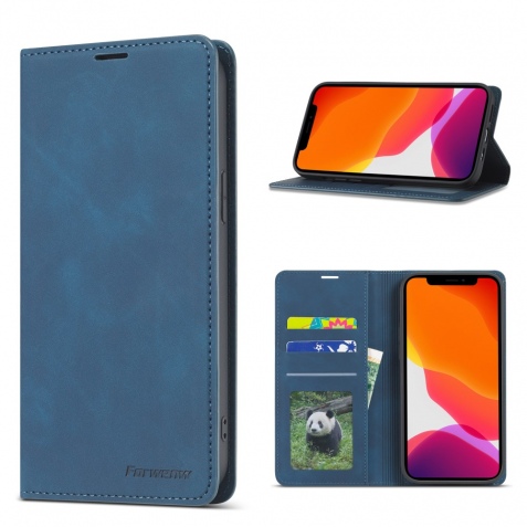 Θήκη iPhone 12 Pro Max 6.7" FORWENW Wallet leather stand Case-blue